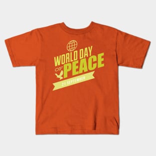 World Day Of Peace, September 21 Kids T-Shirt